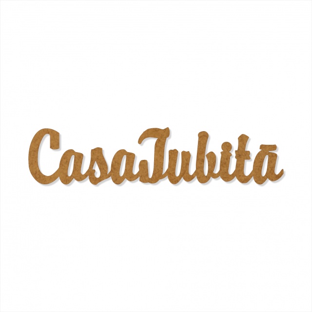 Text Casa Iubită, 3 cm, decupat din HDF