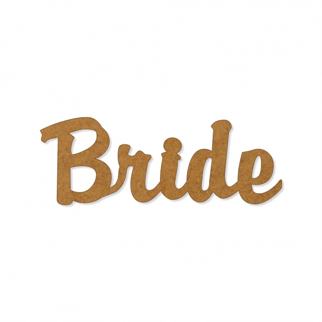 Text Bride, 3 cm, decupat din HDF