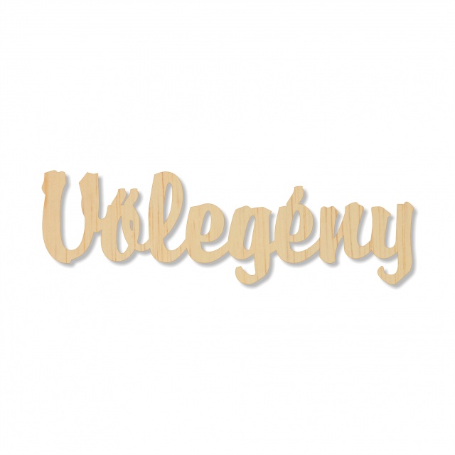 Text Vőlegény, 3 cm, decupat din placaj