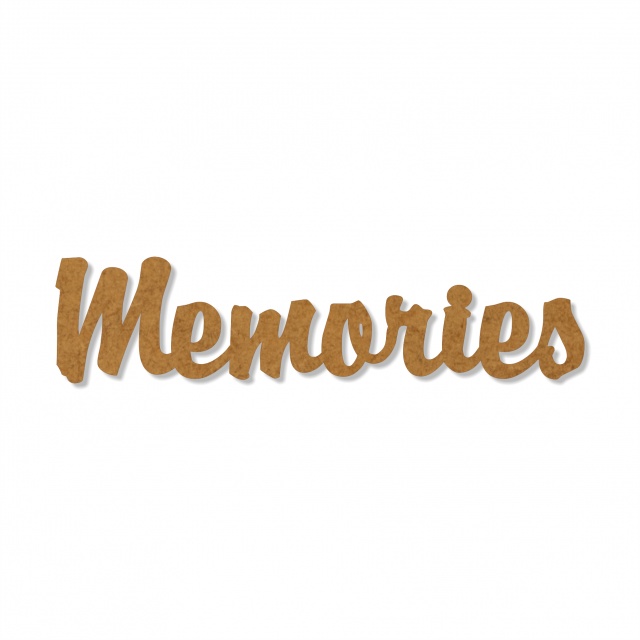 Text Memories, 3 cm, decupat din HDF