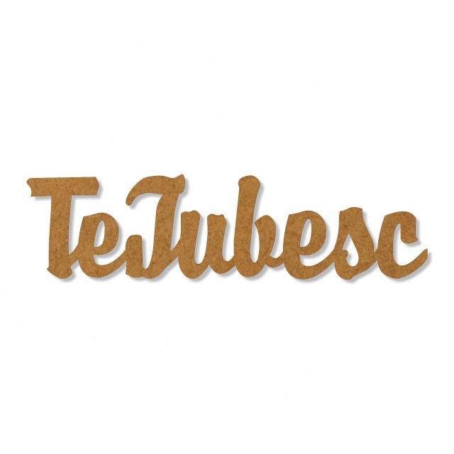 Text Te Iubesc, 3 cm, decupat din HDF