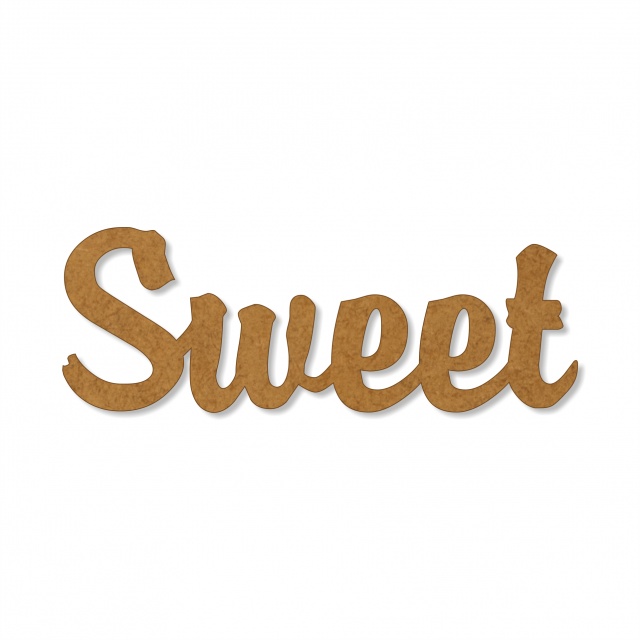 Text Sweet, 3 cm, decupat din HDF