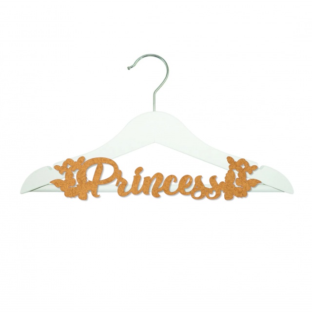 Text Princess pentru umerașe, 25×5,2 cm, HDF