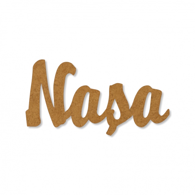 Text Nașa, 3 cm, decupat din HDF
