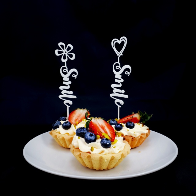 Tije Smile, 15×3,5 cm, plexiglas alb