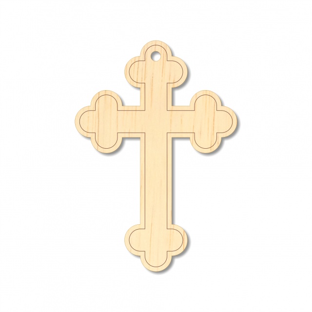 Cruce ortodoxă, 3,5×5 cm, placaj :: 5 cm