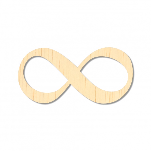 Simbol infinit, 11,5×5,5 cm, placaj lemn