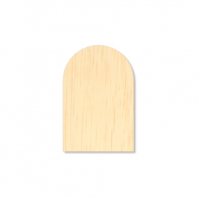 Bază rotunjită pentru icoane, 4×6 cm, placaj :: 4x6 cm