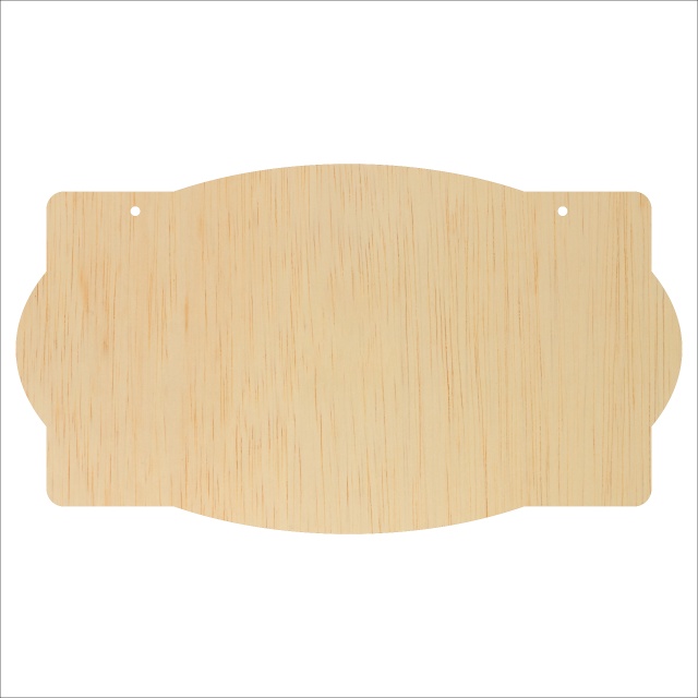 Tăbliță cu două găuri, 22,5×12,5 cm, placaj :: 22.5 cm