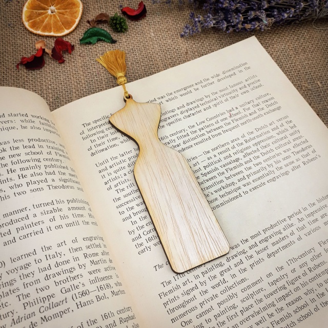 Semn de carte manechin, 4,5 x 15 cm, placaj