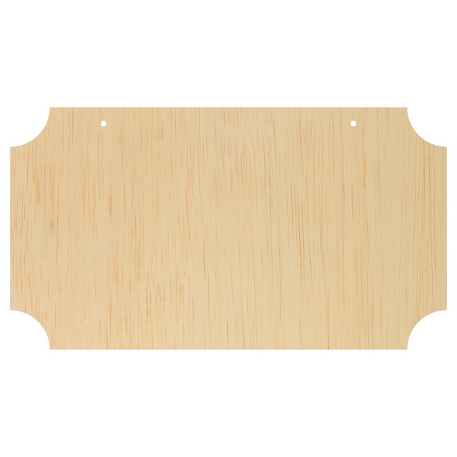 Tăbliță cu sau fără găuri - 22,5x12,5 cm, placaj
