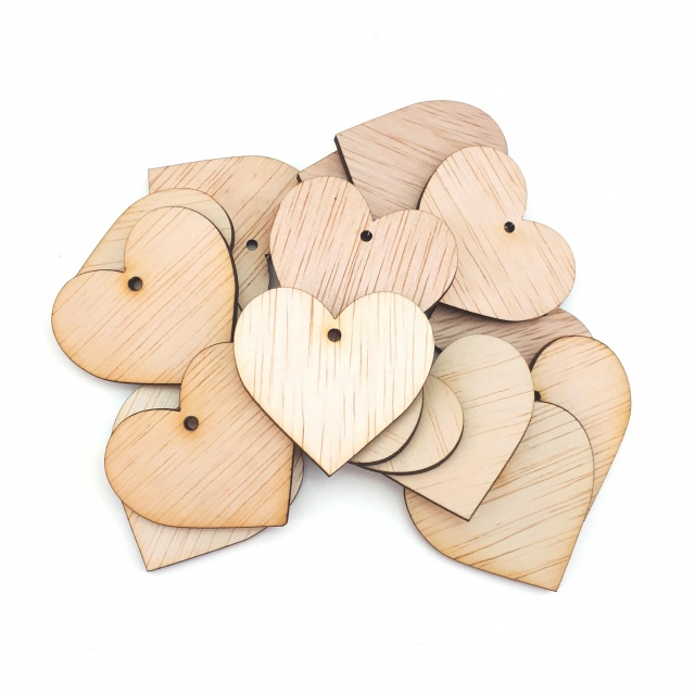 Inimă, 4.5×4.2 cm, placaj lemn natur