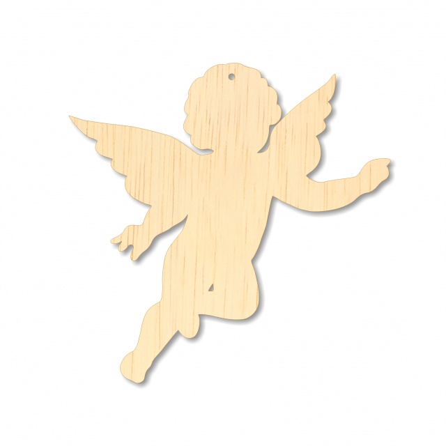 Îngeraș Cupidon, 5 cm, placaj lemn