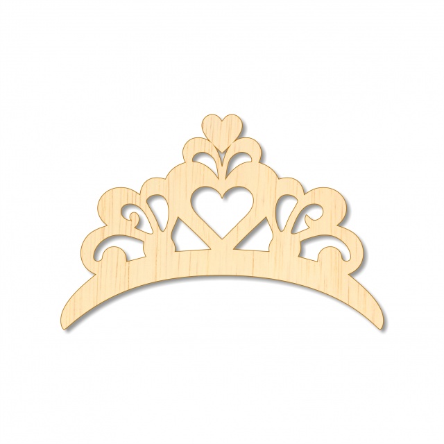 Diademă, 9×6 cm, placaj