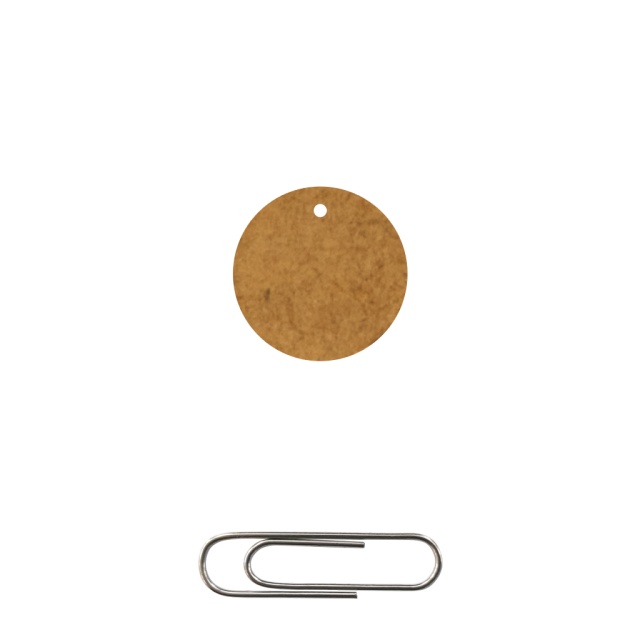 Bază rotundă cu gaură pentru cercei, Ø2 cm, HDF brut :: Ø2 cm