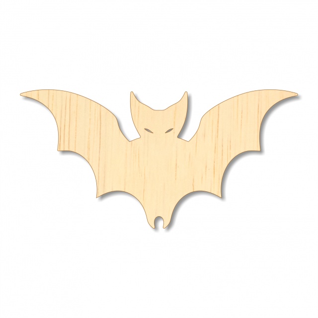 Liliac halloween, 7×3,5 cm, placaj lemn