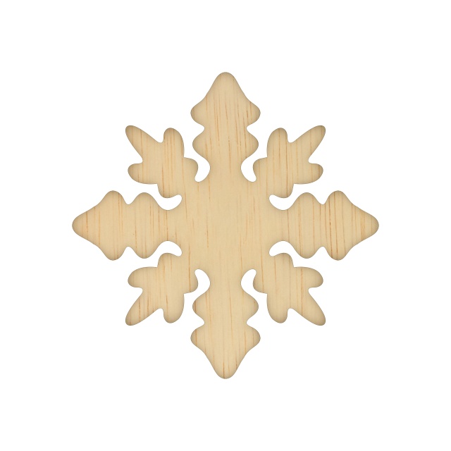 Fulg de zăpadă, 10 cm, placaj :: 10 cm