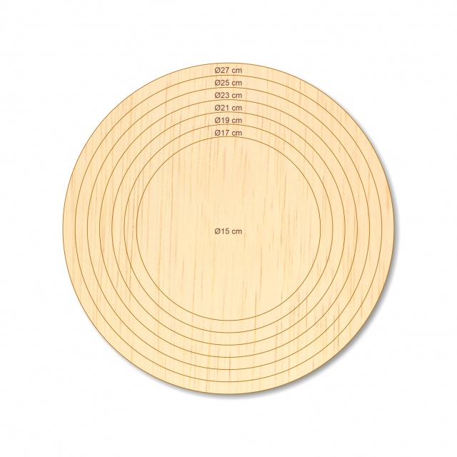 Set 6 inele, Ø27-17 cm, lățime inele 1 cm, placaj lemn