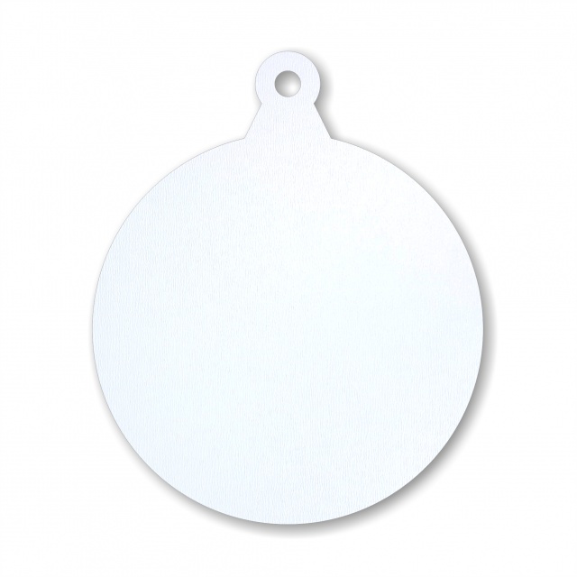 Glob, Ø9 cm, lemn HDF alb :: Ø9 cm