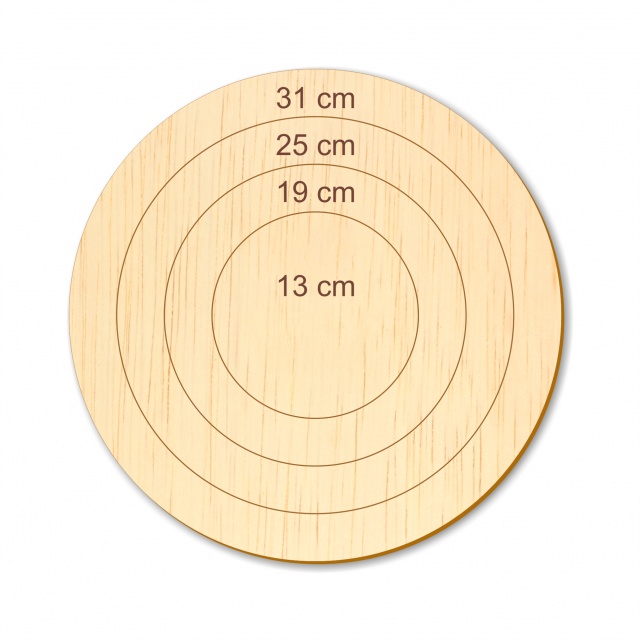 Set 3 inele, Ø19-31 cm, lățime inele 3 cm, placaj lemn