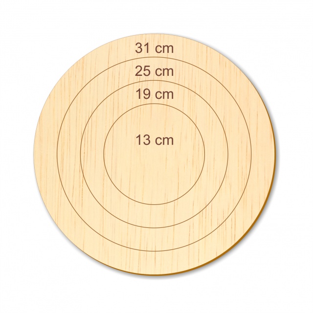 Set 3 inele, Ø19-31 cm, lățime inele 3 cm, placaj lemn