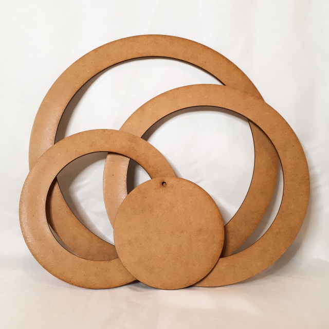 Set 3 inele, Ø31-19 cm, placaj lemn HDF
