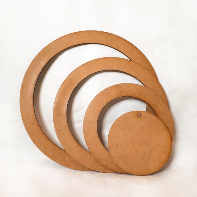Set 3 inele, Ø31-19 cm, placaj lemn HDF