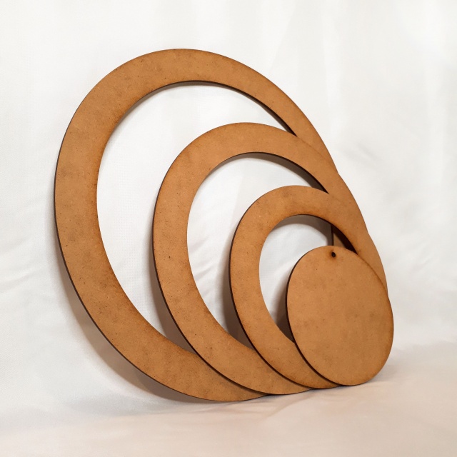 Set 3 inele, Ø31-19 cm, placaj lemn HDF