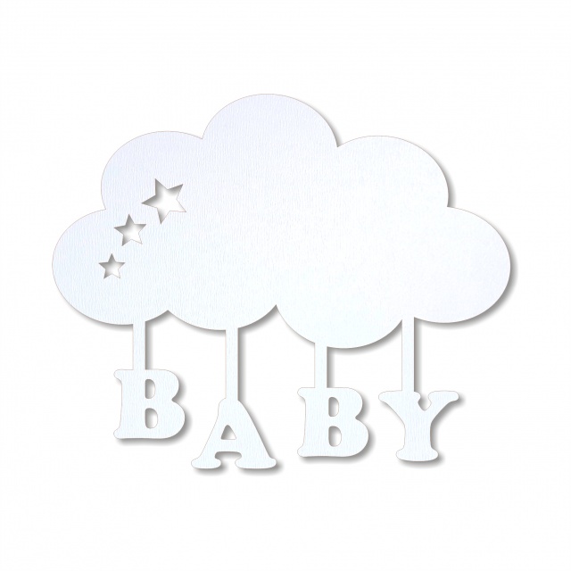 Norișor Baby, 6×5 cm, HDF alb