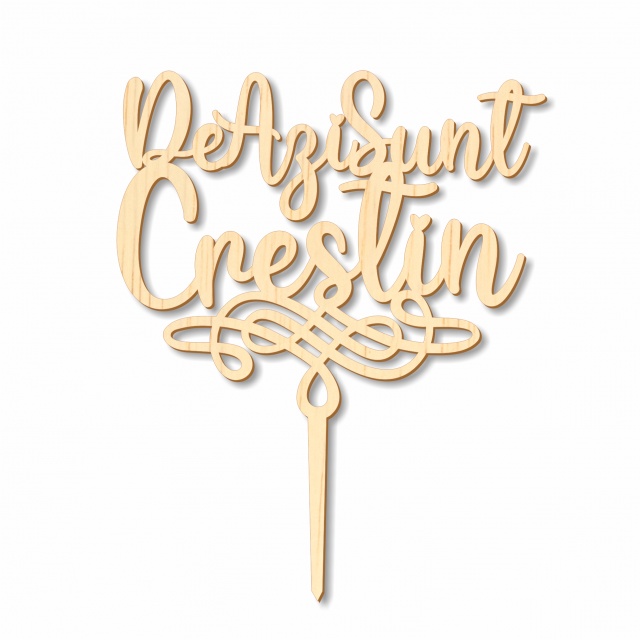 Topper De Azi Sunt Creștin, 13×16 cm, placaj :: Creștin