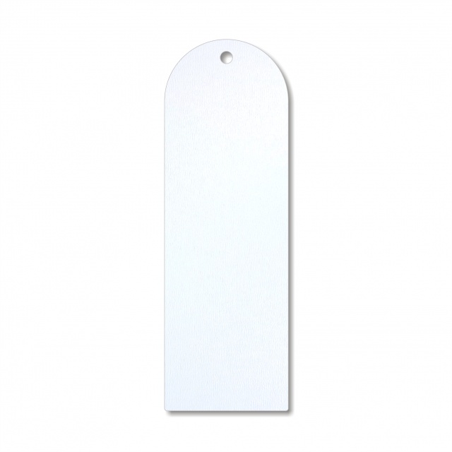 Semn de carte rotunjit, 5×15 cm, HDF alb