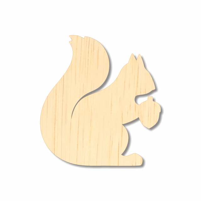 Veveriță, 7,4×8 cm, placaj lemn