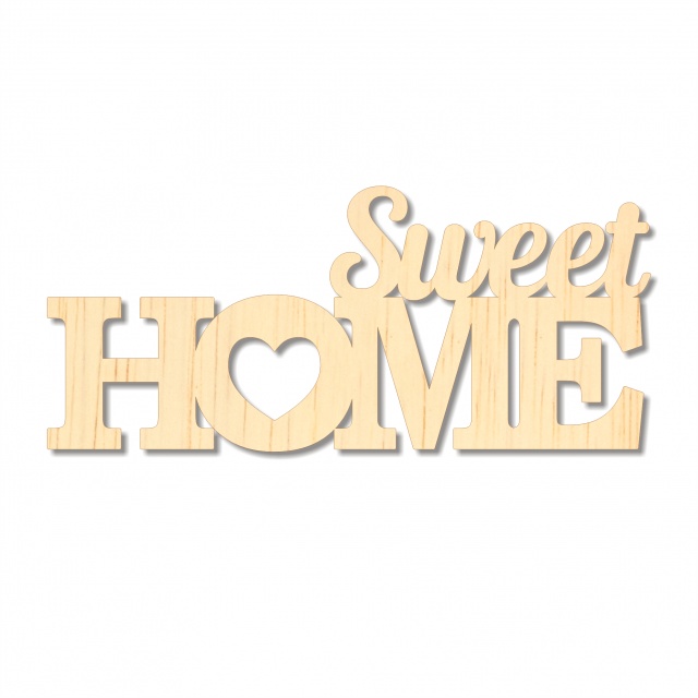 Decor Sweet Home, 25×11 cm, placaj lemn