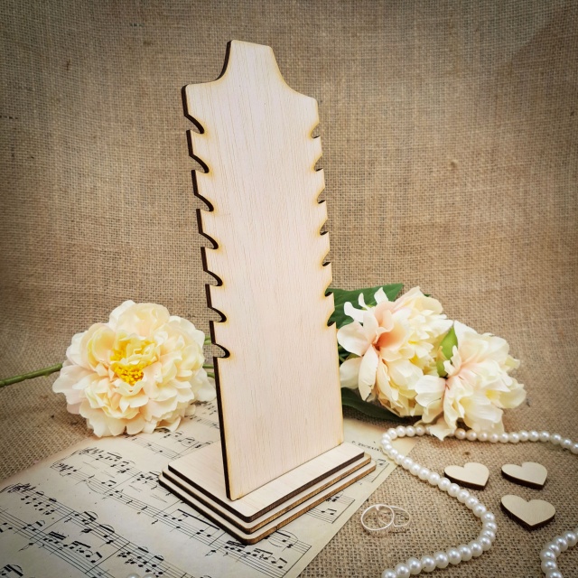 Suport pentru coliere și chokere, HDF, 11,5×9×26,5 cm