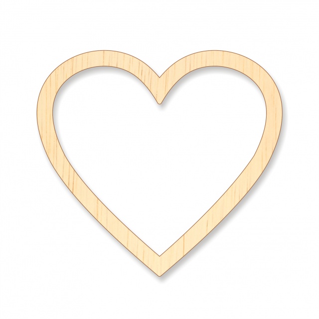 Ramă inimă, 65×60 cm, placaj lemn
