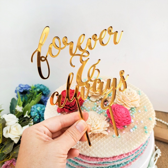 Topper Forever & Always, 13,5×17,5 cm, plexiglas :: Acrilic