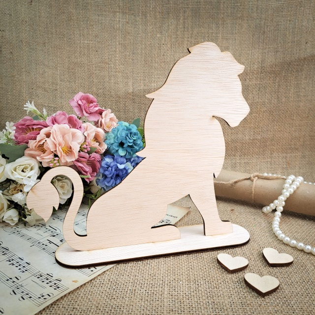 Leu cu bază, 20×23×5 cm, placaj lemn :: 20 cm