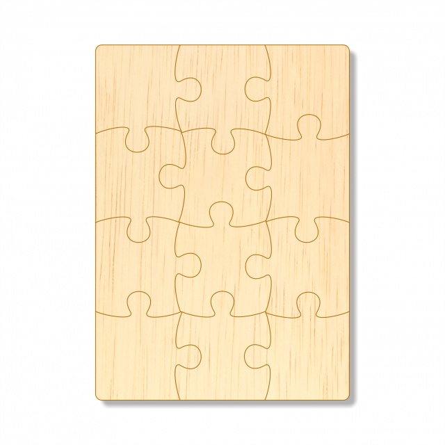 Puzzle dreptunghi 12 piese, 20×28 cm, placaj