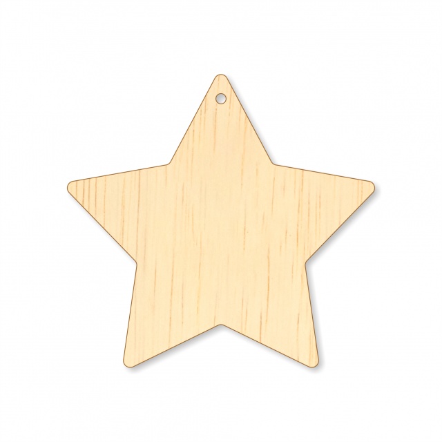 Stea, 5,2×5 cm, placaj :: 5 cm