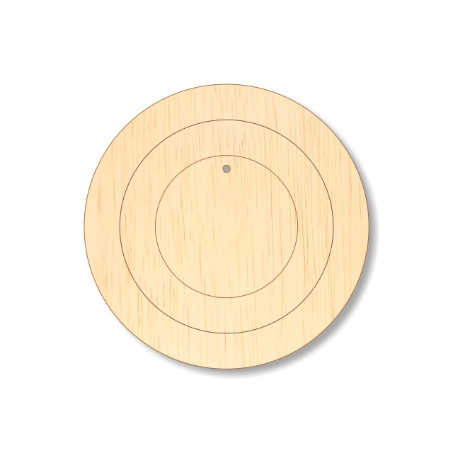 Set 2 inele 8 și 6 cm, lățime inele 2 cm, placaj lemn :: Fără găuri