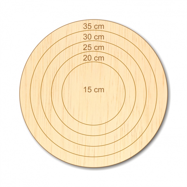 Set 4 inele Ø20-35 cm, lățime inele 2,5 cm, placaj lemn