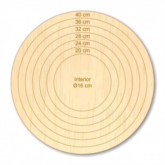 Set 6 inele Ø20-40 cm, lățime inele 2 cm, placaj lemn