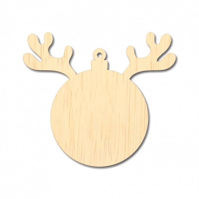 Glob cu coarne, Ø8 cm, placaj :: Ø8 cm