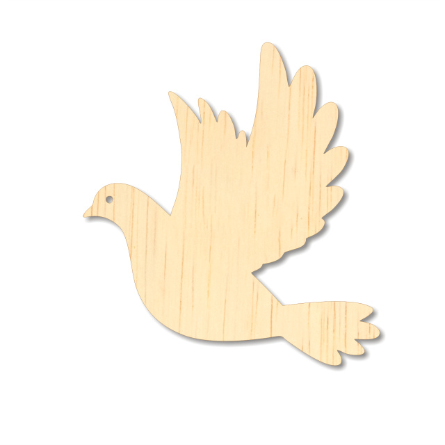 Porumbel în zbor, 2,9×3 cm, placaj lemn