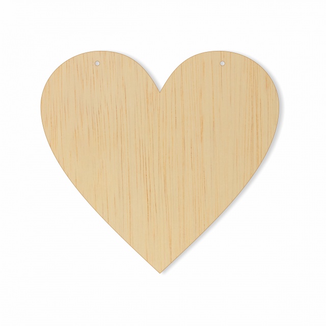 Inimă, 15×14 cm, placaj
