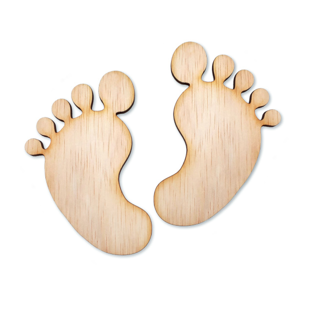 Piciorușe bebe 4,5×7 cm, placaj :: 7 cm