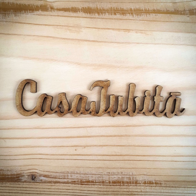Text Casa Iubită, 3 cm, decupat din HDF