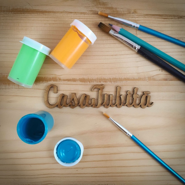Text Casa Iubită, 3 cm, decupat din HDF