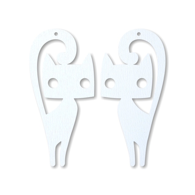 Pisică, 2,1×4,5 cm, placaj lemn, pereche :: 4,5 cm