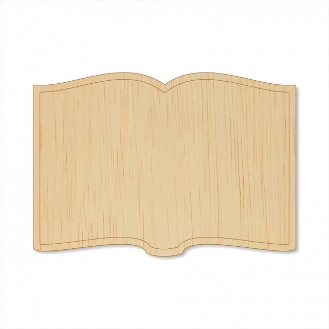 Carte deschisă 10,5×15 cm, placaj :: 15 cm